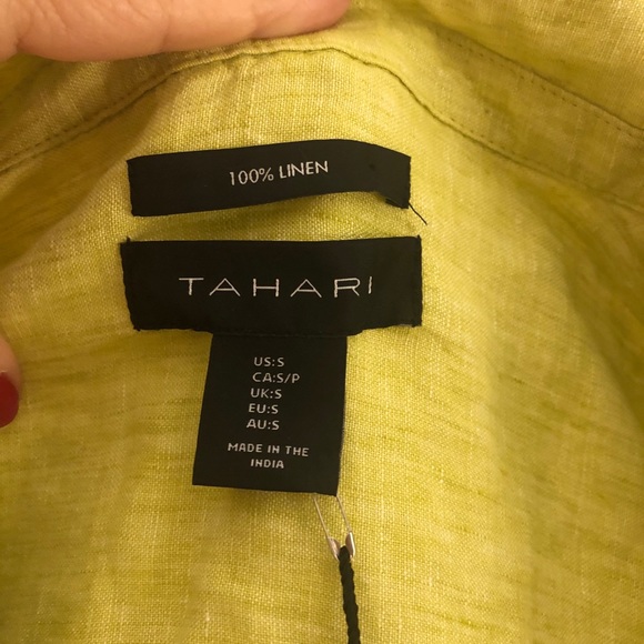 Tahari 100% linen tunic - Picture 3 of 4